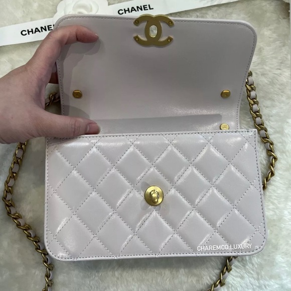 🦄BRAND NEW! 2021 CHANEL COCO Crush Classic Small Violet Clair Purple GHW Bag - Picture 11 of 12